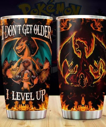 Level Up With Charizard Fire Tumbler - Perfect Gift For Pokémon Fans!