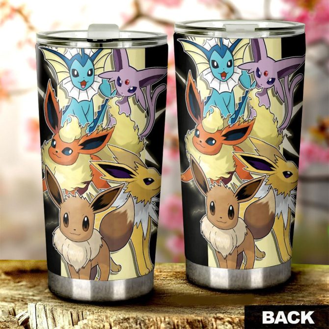 Vibrant Eeveelution Stainless Steel Tumbler - Perfect Gift For Pokémon Fans!