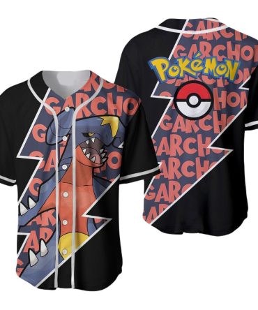 Stylish Pokémon Garchomp Baseball Jersey - Vibrant Design For Fans - Unisex S-Xxl