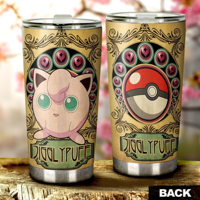 Vintage Jigglypuff Tumbler - Pokéball Design - Stainless Steel, 20Oz - Perfect Gift For Pokémon Fans!