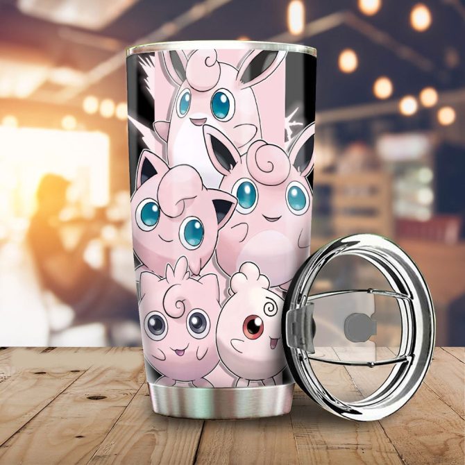 Jigglypuff Stainless Steel Tumbler - Cute Anime Travel Mug For Fans - Image 2