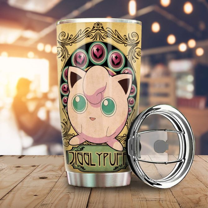 Vintage Jigglypuff Tumbler - Pokéball Design - Stainless Steel, 20Oz - Perfect Gift For Pokémon Fans! - Image 2