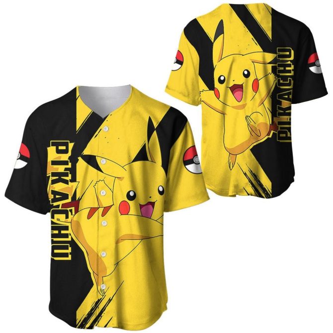 Vibrant Pikachu Baseball Jersey – Stylish Pokémon Fan Apparel For All Ages