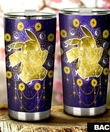 Vibrant Electric Creature Tumbler - Double-Wall Insulated Stainless Steel Cup, 20 Oz, Leak-Proof Lid, Unique Gift