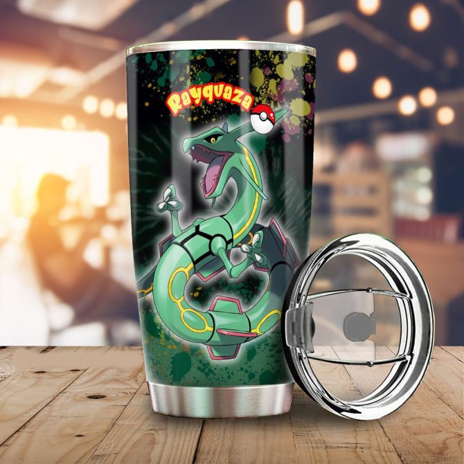 Rayquaza Stainless Steel Tumbler - Insulated Travel Mug For Pokémon Fans - Image 2