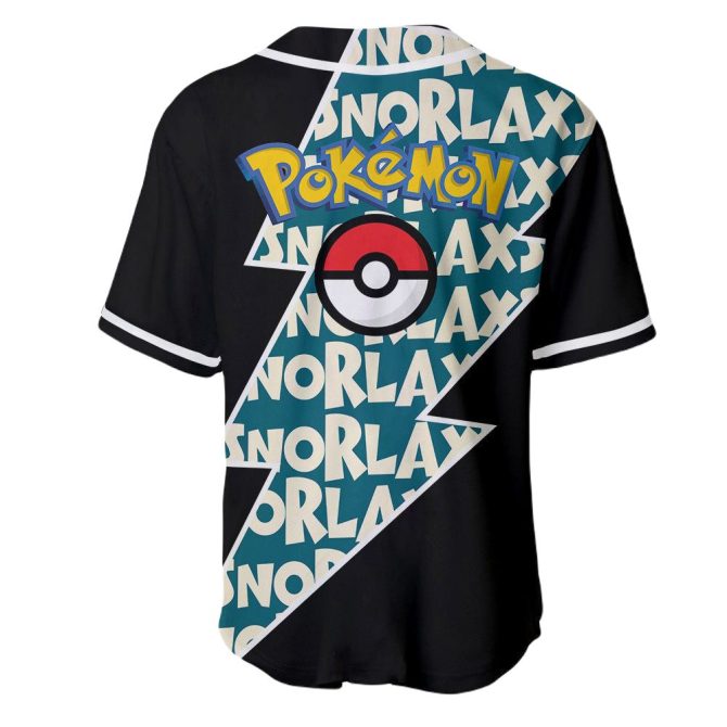 Snorlax Pokémon Baseball Jersey - Stylish Athletic Fan Apparel - Image 3
