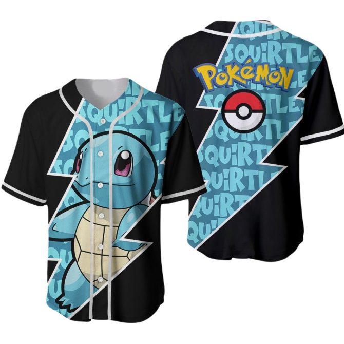 Stylish Pokémon Squirtle Jersey Shirt - Vibrant Design For Fans!