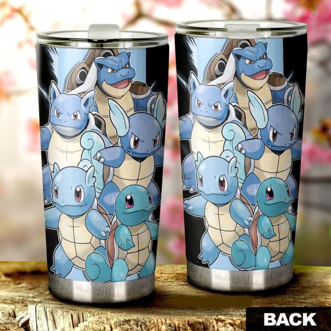 Stylish Pokémon Tumbler - Squirtle & Blastoise Design - 20Oz Stainless Steel Travel Cup