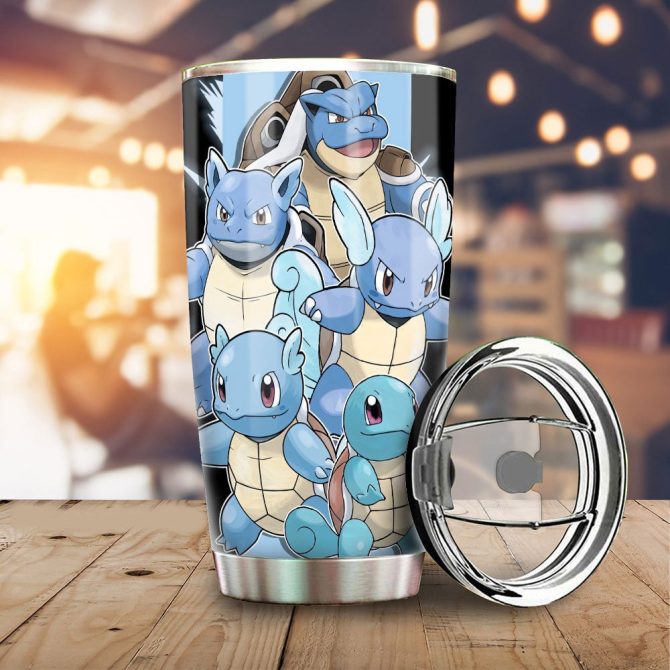 Stylish Pokémon Tumbler - Squirtle & Blastoise Design - 20Oz Stainless Steel Travel Cup - Image 2