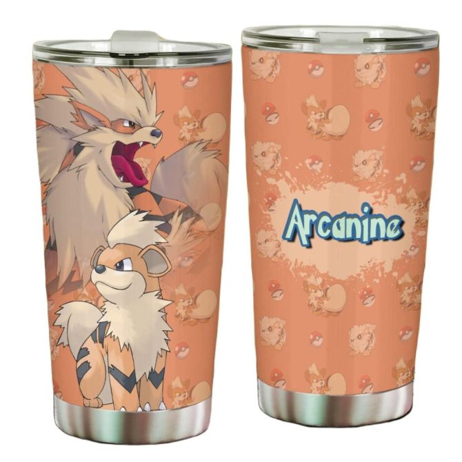 Arcanine Insulated Tumbler - Keep Drinks Hot/Cold In Style , Perfect Gift For Fans