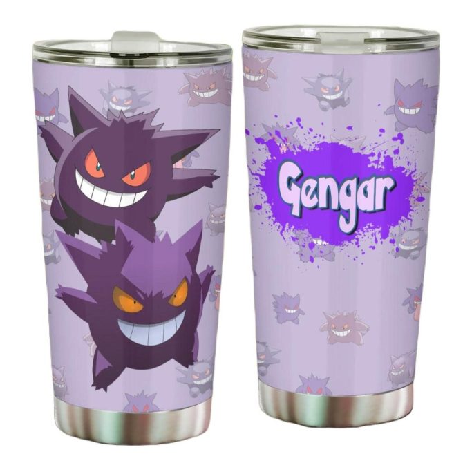 Stay Spooky With Gengar Tumbler – Insulated Travel Mug For Pokémon Fans