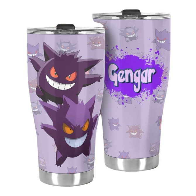 Stay Spooky With Gengar Tumbler – Insulated Travel Mug For Pokémon Fans - Image 2