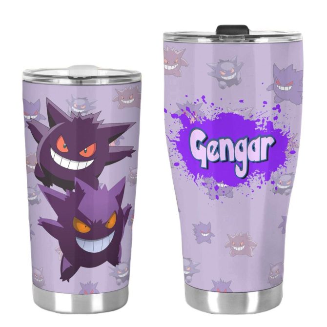 Stay Spooky With Gengar Tumbler – Insulated Travel Mug For Pokémon Fans - Image 3