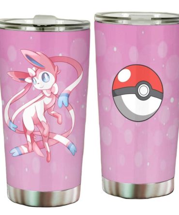 Stylish Pink Pokémon Tumbler Cup - Insulated, 20Oz, Cute Anime Design - Perfect Gift For Fans!