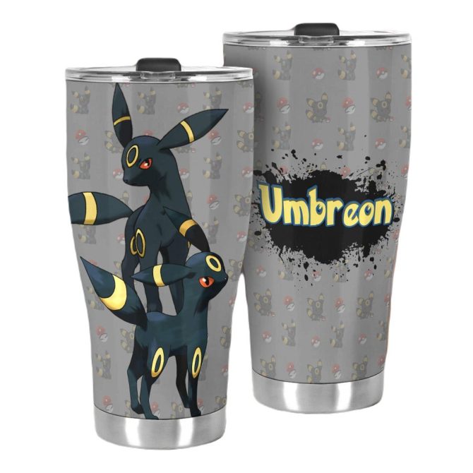 Umbreon Stainless Steel Tumbler - Pokémon Fan Insulated Travel Mug 20Oz - Image 2