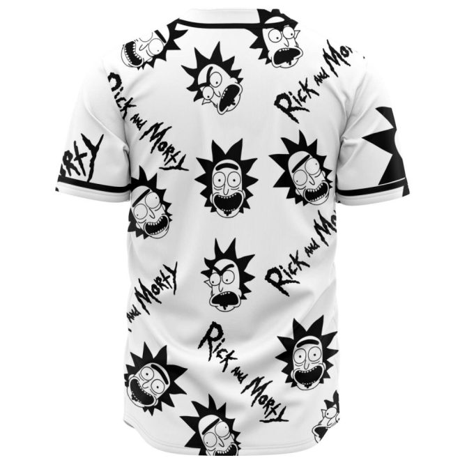 Rick And Morty Baseball Jersey - Bold Black & White Fan Apparel For Ultimate Style - Image 2