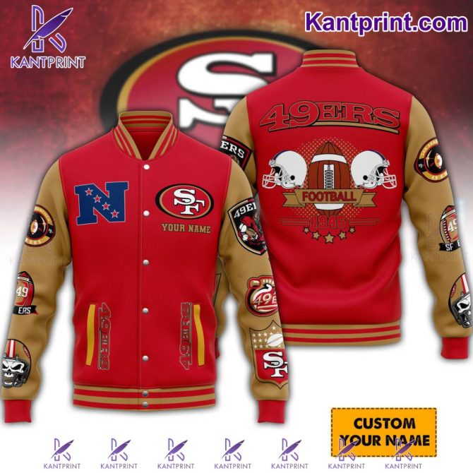 Custom 49Ers Varsity Jacket - Personalized Name, Premium Design, Perfect Gift For Fans