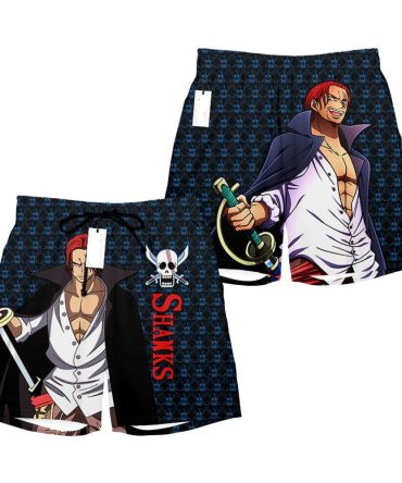 Anime Pirate Swim Shorts - Stylish Beachwear For Fans , Comfortable & Quick-Dry