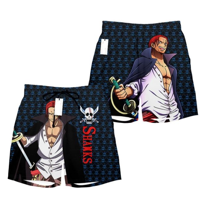 Anime Pirate Swim Shorts - Stylish Beachwear For Fans , Comfortable & Quick-Dry