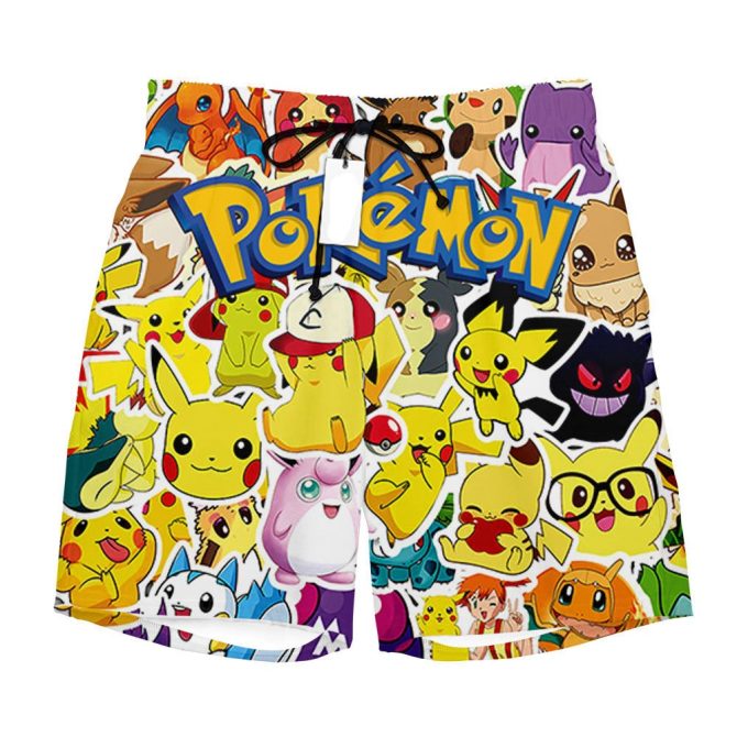 Vibrant Pokémon Character Swim Shorts For Kids & Adults - Perfect For Summer Fun! - Image 2