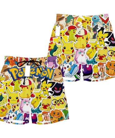Vibrant Pokémon Character Swim Shorts For Kids & Adults - Perfect For Summer Fun!