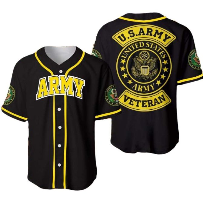 U.S. Army Veteran Baseball Jersey - Proud Military Apparel For Men & Women