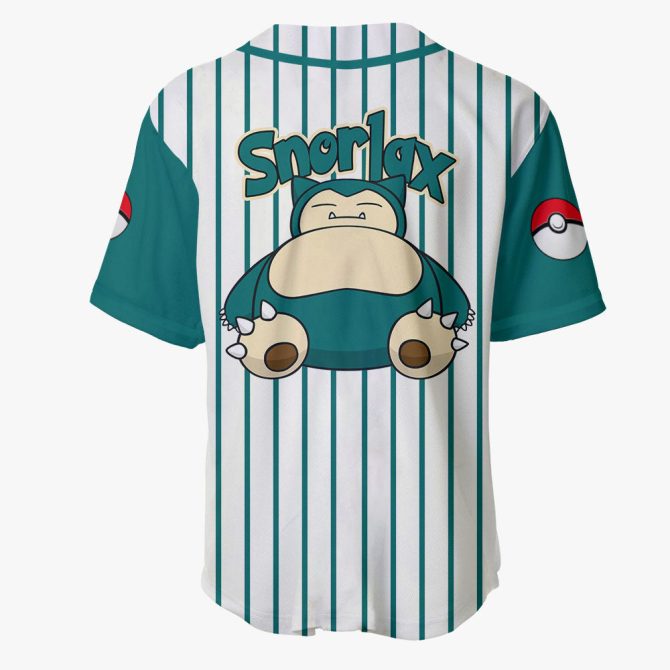 Snorlax Baseball Jersey - Striped Unisex Shirt For Pokémon Fans - Unique Gift Idea - Image 3