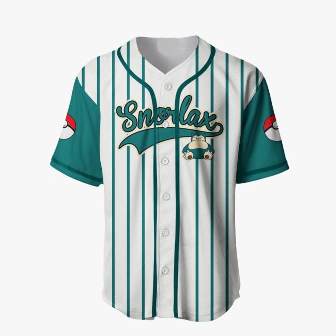 Snorlax Baseball Jersey - Striped Unisex Shirt For Pokémon Fans - Unique Gift Idea - Image 2