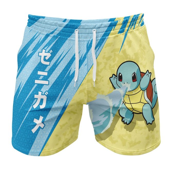 Stylish Squirtle Graphic Swim Shorts – Cool Anime Design For Summer Fun