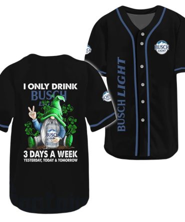 Fun Busch Light Gnome Baseball Jersey - Perfect For Beer Lovers & Casual Wear