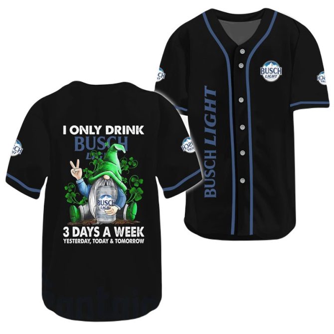 Fun Busch Light Gnome Baseball Jersey - Perfect For Beer Lovers & Casual Wear
