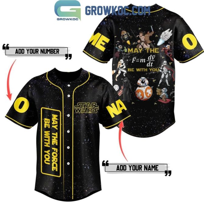 Custom Star Wars Baseball Jersey - Add Name & Number - Galactic Design