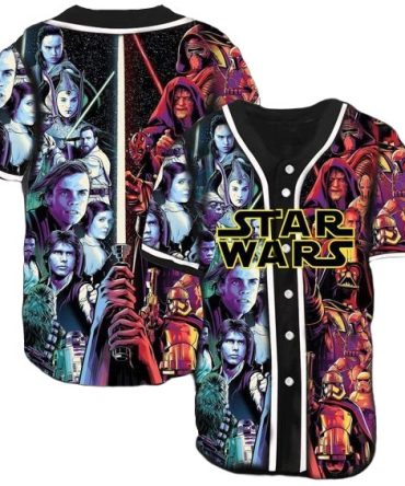 Star Wars Baseball Jersey - Epic Character Collage - Fan-Favorite Design For Ultimate Sci-Fi Lovers