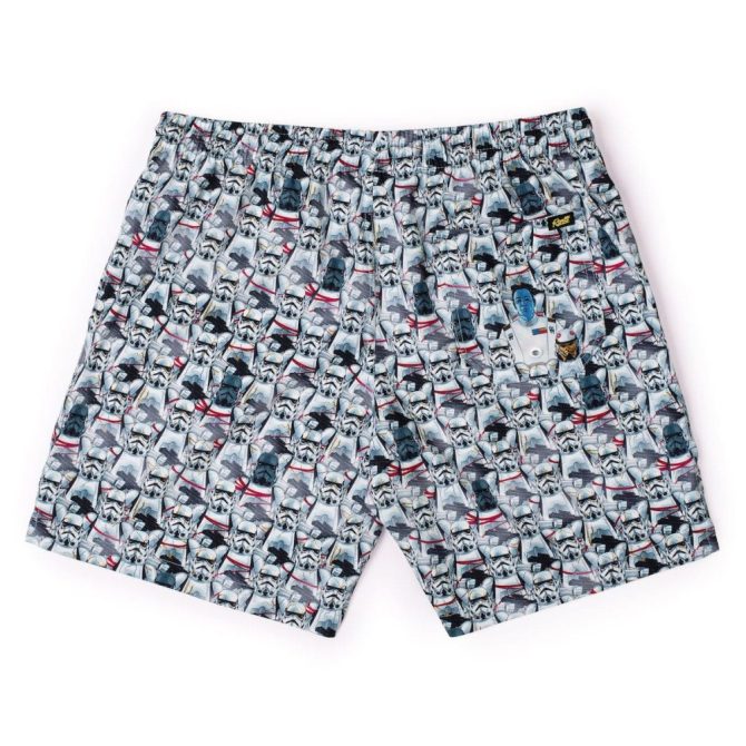 Men'S Star Wars Stormtrooper Print Swim Trunks – Fun Summer Beachwear - Image 2