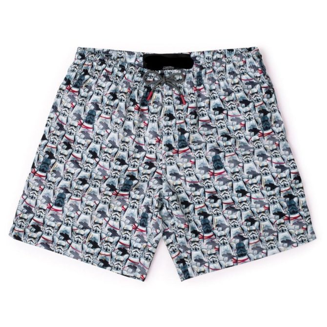 Men'S Star Wars Stormtrooper Print Swim Trunks – Fun Summer Beachwear