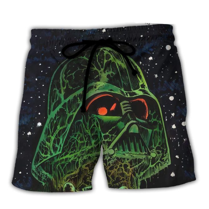 Galactic Warrior Swim Trunks - Bold Graphic Beach Shorts For Men
