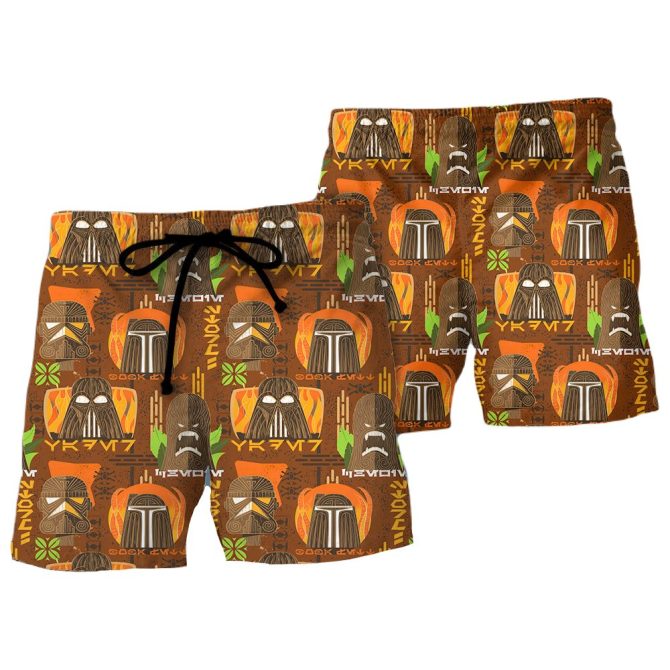 Men'S Star Wars-Themed Graphic Swim Shorts - Bold & Stylish Beachwear - Image 2