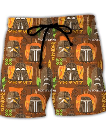 Men'S Star Wars-Themed Graphic Swim Shorts - Bold & Stylish Beachwear