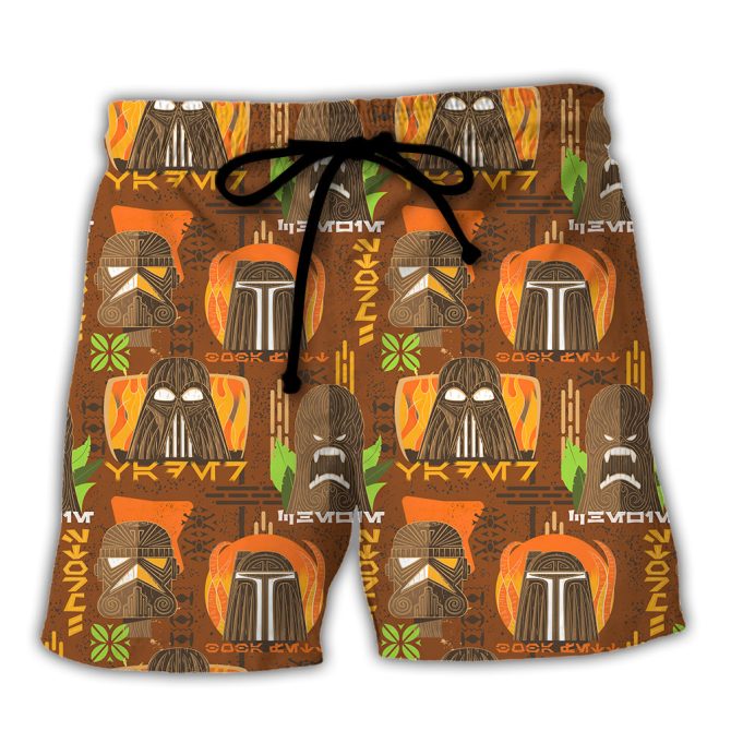 Men'S Star Wars-Themed Graphic Swim Shorts - Bold & Stylish Beachwear