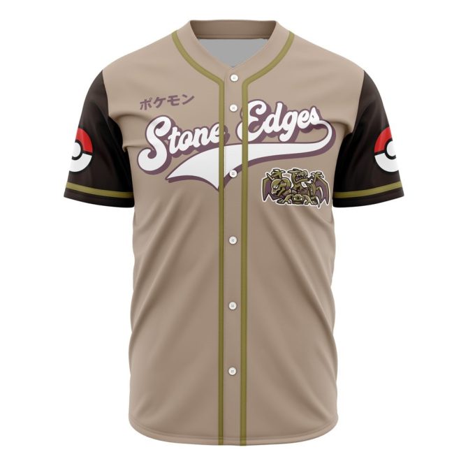 Stone Edges Pokémon Baseball Jersey – Stylish Unisex Fan Apparel For Gamers & Collectors