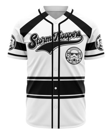 Stormtrooper Baseball Jersey - Classic Black & White Design For Fans - Limited Edition