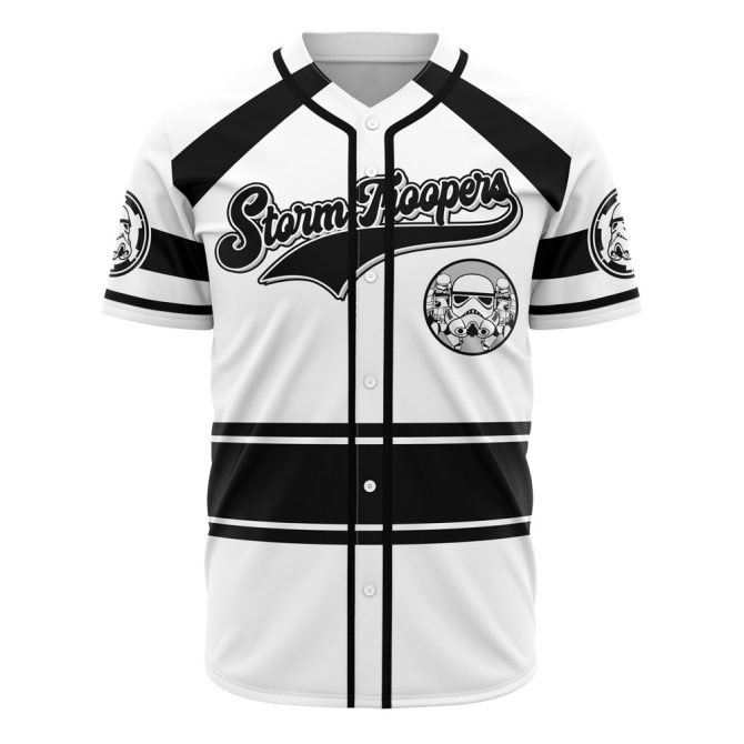Stormtrooper Baseball Jersey - Classic Black & White Design For Fans - Limited Edition