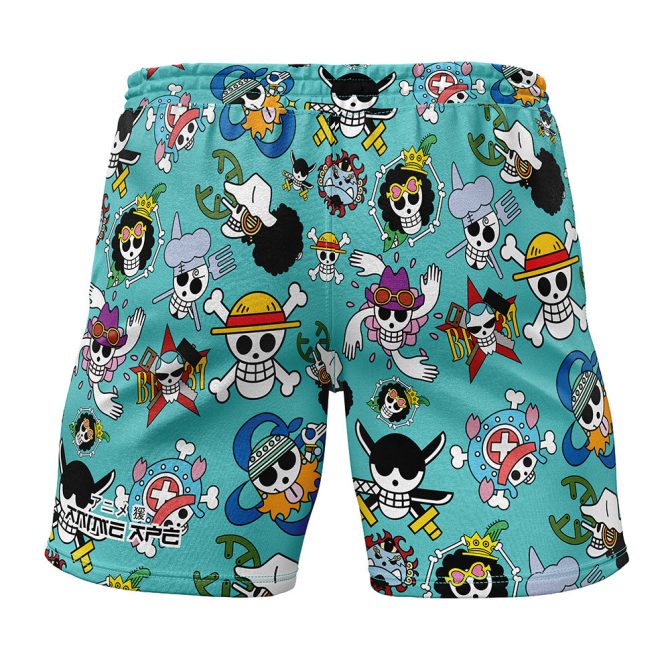 Vibrant Cartoon Skull Print Swim Trunks - Fun Summer Beachwear For Men/Boys - Image 2