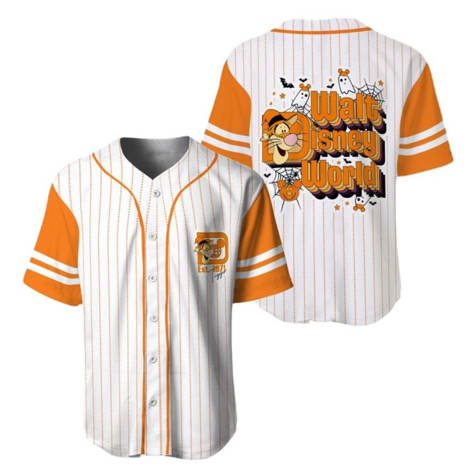 Disney Halloween Baseball Jersey – Spooky Ghost & Tigger Design For Adults