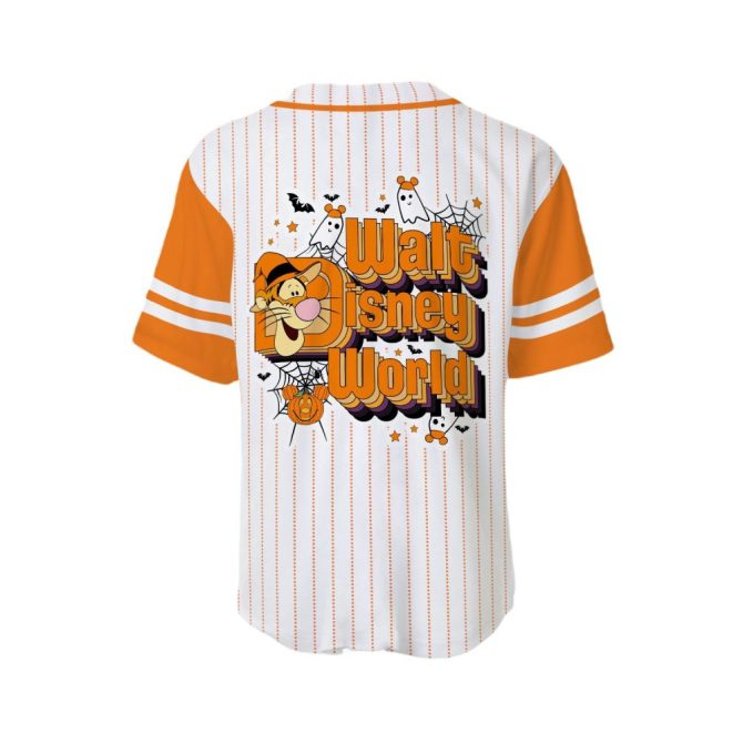 Disney Halloween Baseball Jersey – Spooky Ghost & Tigger Design For Adults - Image 3