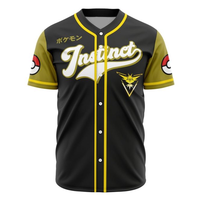 Team Instinct Pokémon Baseball Jersey - Stylish & Comfortable Fan Apparel