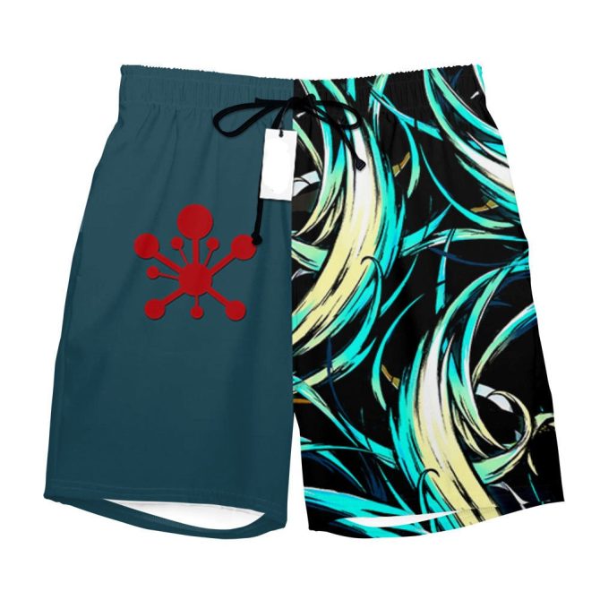 Vibrant Ocean Wave Men'S Swim Shorts - Quick Dry, Stylish Beachwear - Image 2