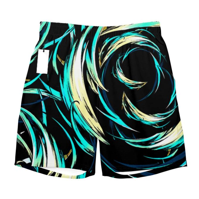 Vibrant Ocean Wave Men'S Swim Shorts - Quick Dry, Stylish Beachwear - Image 3