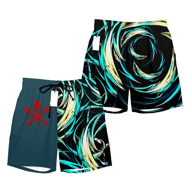 Vibrant Ocean Wave Men'S Swim Shorts - Quick Dry, Stylish Beachwear
