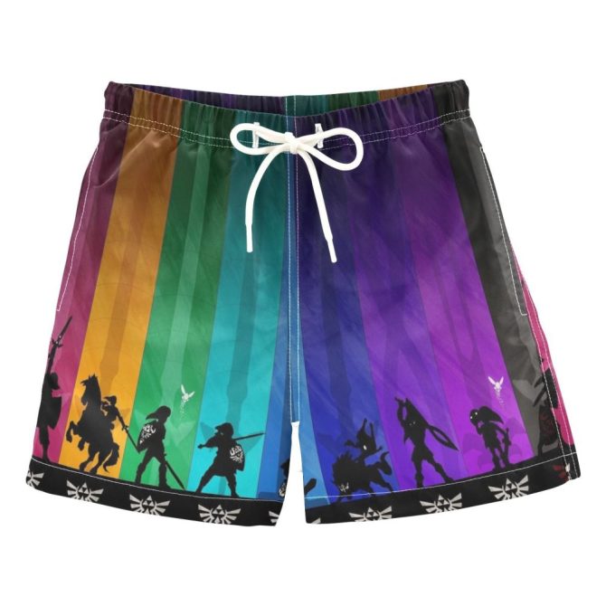 Colorful Gamer Graphic Swim Shorts - Unisex Quick Dry Beachwear